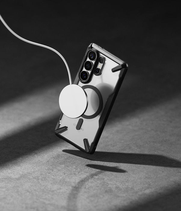 Ringke Fusion X Magnetic MagSafe калъф за Samsung Galaxy S26 Ultra - прозрачен черен