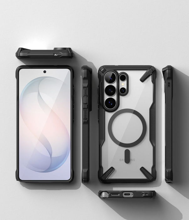 Ringke Fusion X Magnetic MagSafe калъф за Samsung Galaxy S26 Ultra - прозрачен черен