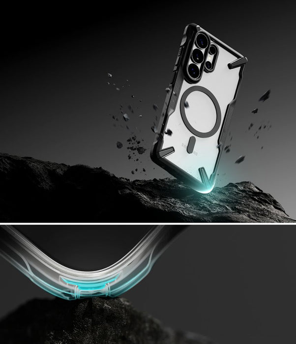 Ringke Fusion X Magnetic MagSafe калъф за Samsung Galaxy S26 Ultra - прозрачен черен