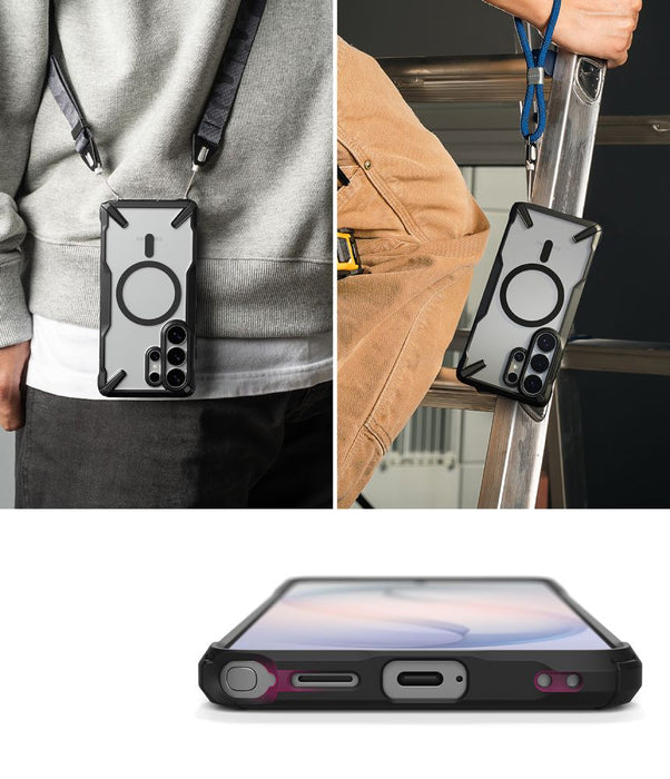 Ringke Fusion X Magnetic MagSafe калъф за Samsung Galaxy S26 Ultra - прозрачен черен