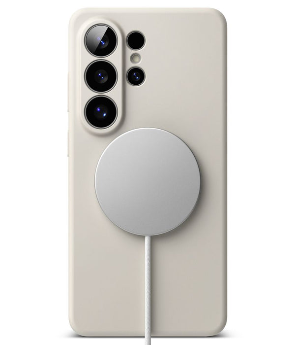 Силиконов калъф Ringke MagSafe за Samsung Galaxy S26 Ultra - бежов