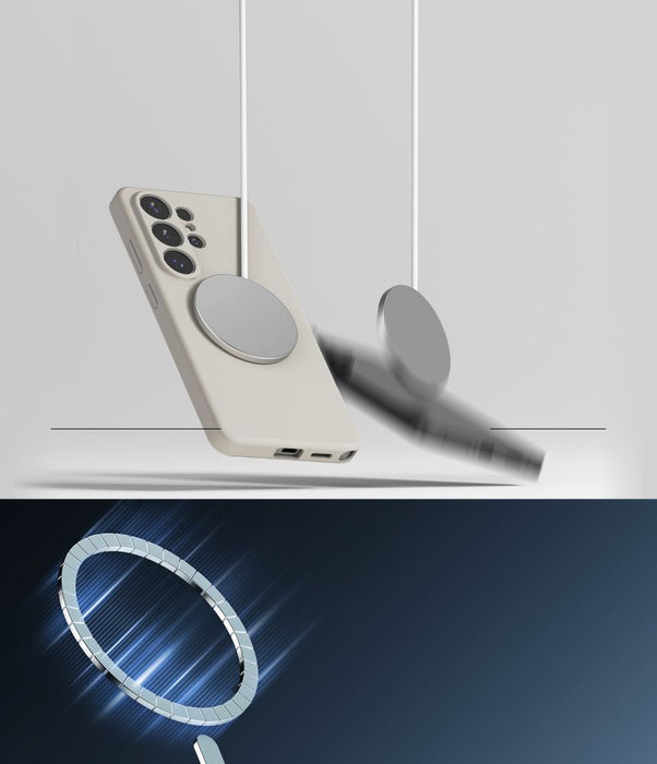 Силиконов калъф Ringke MagSafe за Samsung Galaxy S26 Ultra - бежов