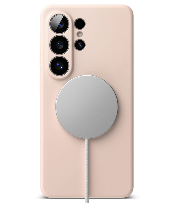 Силиконов калъф Ringke MagSafe за Samsung Galaxy S26 Ultra - розов