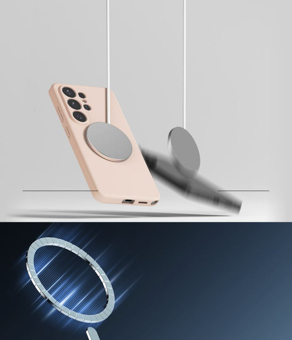 Силиконов калъф Ringke MagSafe за Samsung Galaxy S26 Ultra - розов