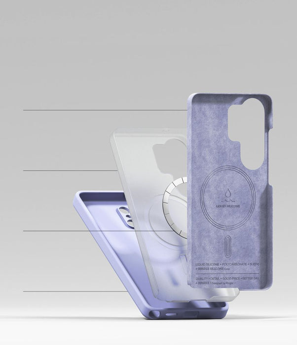 Силиконов калъф Ringke MagSafe за Samsung Galaxy S26 Ultra - лилав