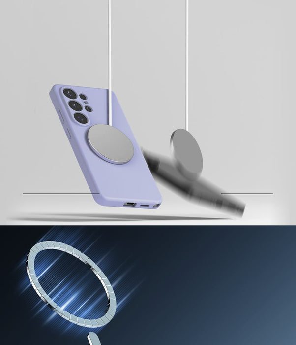 Силиконов калъф Ringke MagSafe за Samsung Galaxy S26 Ultra - лилав