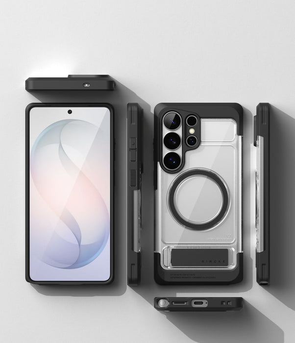 Ringke UX магнитен MagSafe калъф за Samsung Galaxy S26 Ultra - прозрачен черен