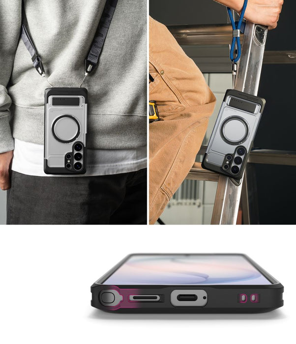 Ringke UX магнитен MagSafe калъф за Samsung Galaxy S26 Ultra - прозрачен черен