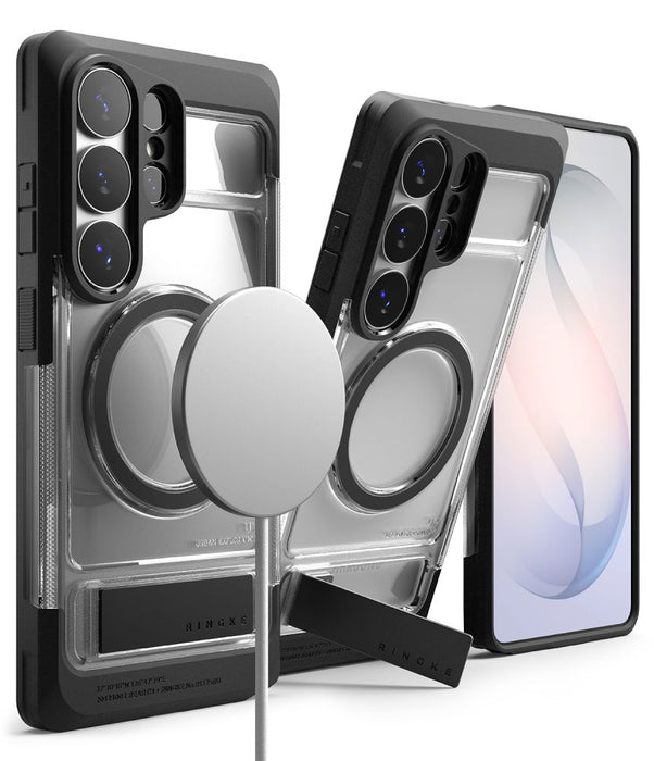 Ringke UX магнитен MagSafe калъф за Samsung Galaxy S26 Ultra - прозрачен черен