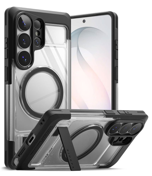 Ringke UX магнитен MagSafe калъф за Samsung Galaxy S26 Ultra - прозрачен черен