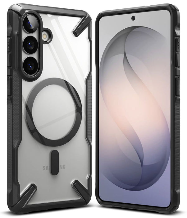 Ringke Fusion X Magnetic MagSafe калъф за Samsung Galaxy S26+ - прозрачен черен