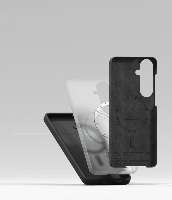 Силиконов калъф Ringke MagSafe за Samsung Galaxy S26+ - черен