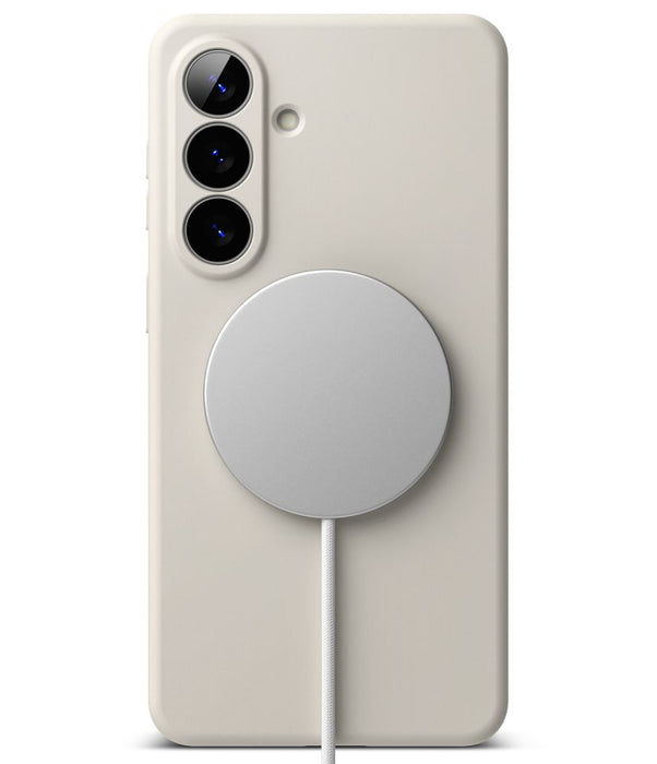 Силиконов калъф Ringke MagSafe за Samsung Galaxy S26+ - бежов