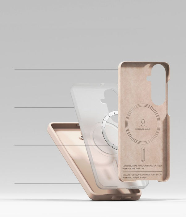 Силиконов калъф Ringke MagSafe за Samsung Galaxy S26+ - розов