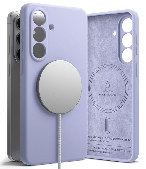 Силиконов калъф Ringke MagSafe за Samsung Galaxy S26+ - лилав
