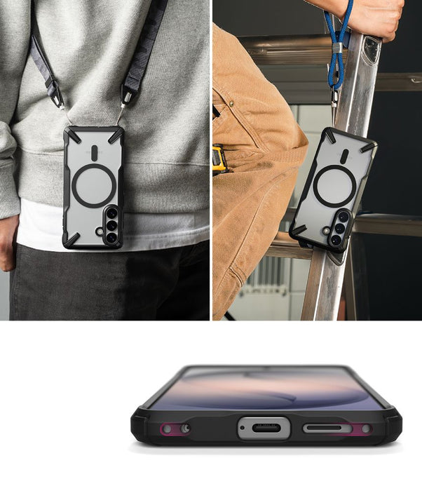 Ringke Fusion X Magnetic MagSafe калъф за Samsung Galaxy S26 - прозрачен черен