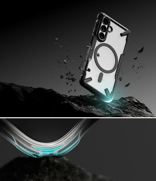 Ringke Fusion X Magnetic MagSafe калъф за Samsung Galaxy S26 - прозрачен черен
