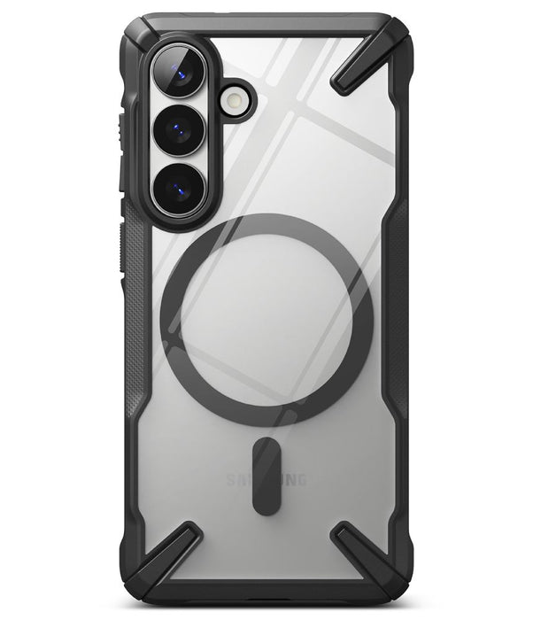 Ringke Fusion X Magnetic MagSafe калъф за Samsung Galaxy S26 - прозрачен черен