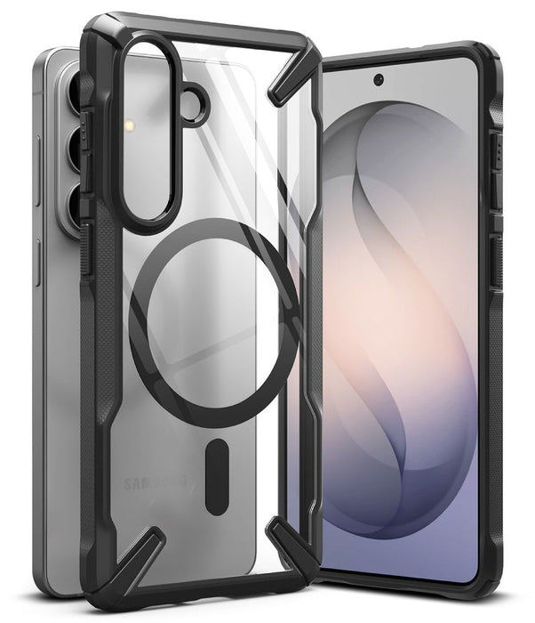 Ringke Fusion X Magnetic MagSafe калъф за Samsung Galaxy S26 - прозрачен черен