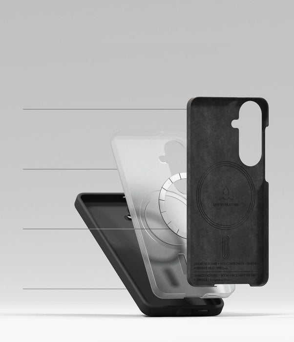 Силиконов калъф Ringke MagSafe за Samsung Galaxy S26 - черен
