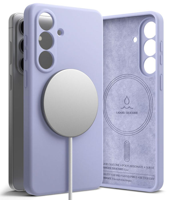 Силиконов калъф Ringke MagSafe за Samsung Galaxy S26 - лилав