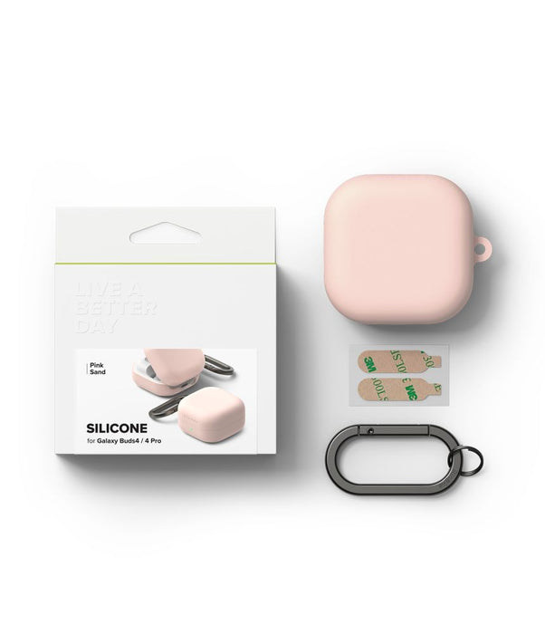Силиконов калъф Ringke за Samsung Galaxy Buds 4 / 4 Pro - розов