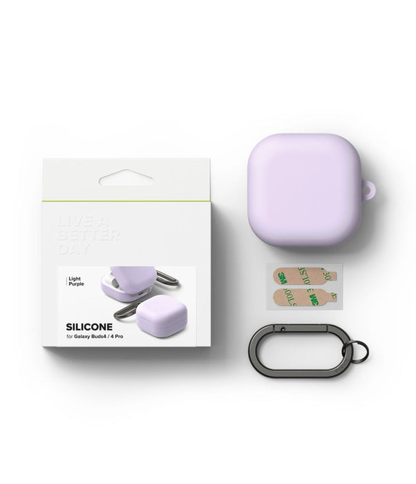 Силиконов калъф Ringke за Samsung Galaxy Buds 4 / 4 Pro - лилав