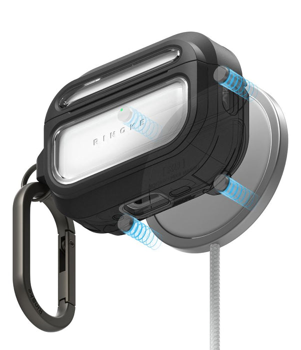 Магнитен калъф Ringke UX за AirPods Pro 3 - черен и прозрачен