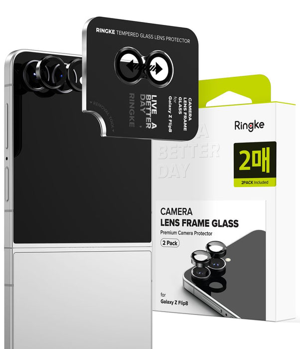 Протектор за рамка за камера Ringke за Samsung Galaxy Z Flip 8, 2 броя - черен