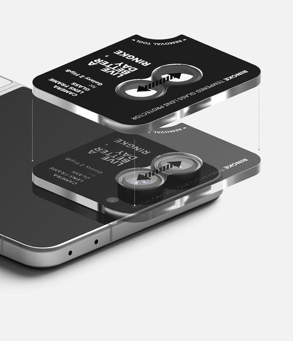 Протектор за рамка за камера Ringke за Samsung Galaxy Z Flip 8, 2 броя - черен