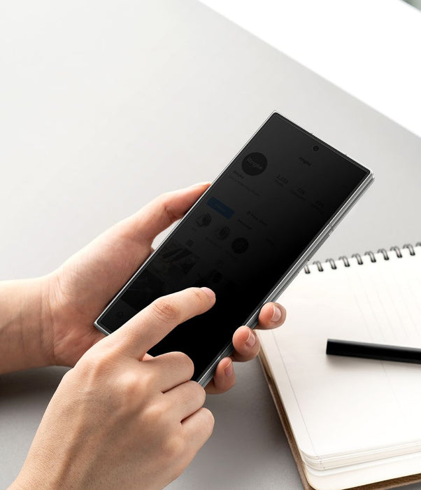 Стъклен протектор Ringke Easy Slide Privacy 360 за Samsung Galaxy Z Fold 8 Ultra, 2 броя, с твърда обвивка и капак.
