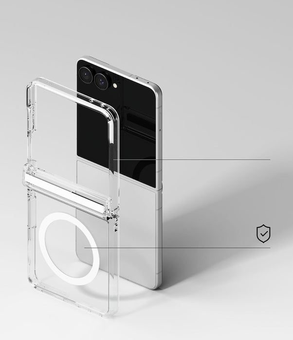 Ringke Fusion Flap Magnetic MagSafe калъф за Samsung Galaxy Z Flip 8 - прозрачен