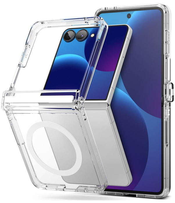 Ringke Fusion Flap Magnetic MagSafe калъф за Samsung Galaxy Z Flip 8 - прозрачен