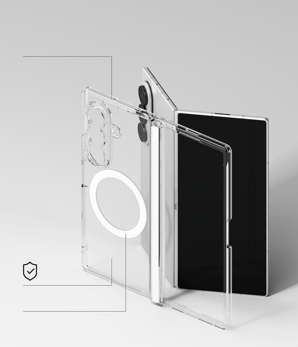 Ringke Fusion Flap MagSafe калъф за Samsung Galaxy Z Fold 8 Ultra - прозрачен