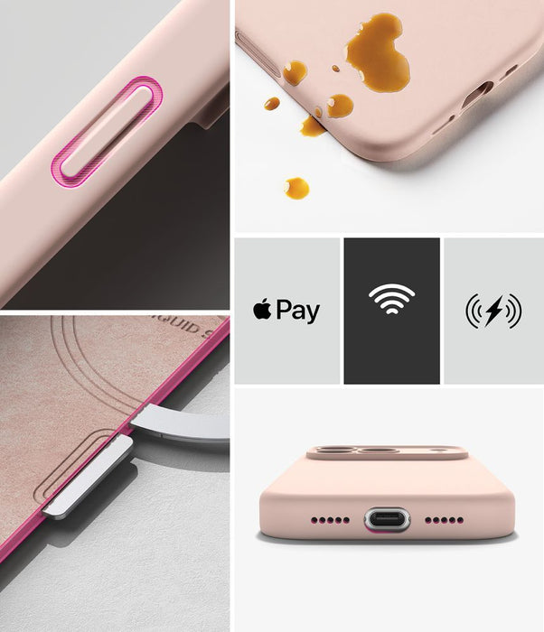 Силиконов калъф Ringke MagSafe за iPhone 18 Pro Max - розов