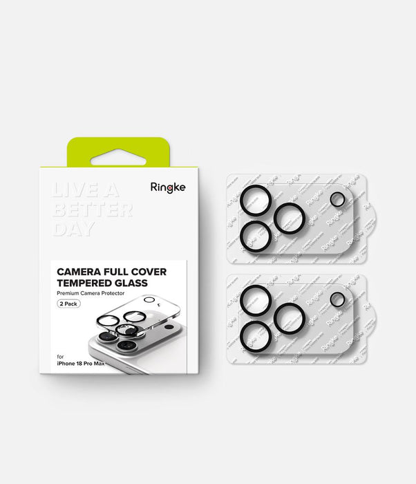 Ringke Full Cover от закалено стъкло за iPhone 18 Pro Max, 2 броя - черен