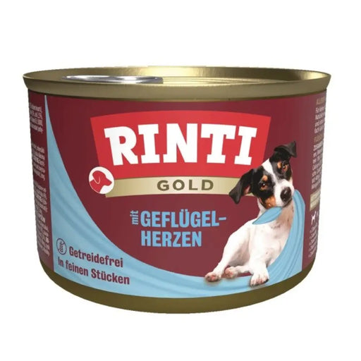 RINTI Gold Poultry hearts - мокра храна за кучета - 185гр