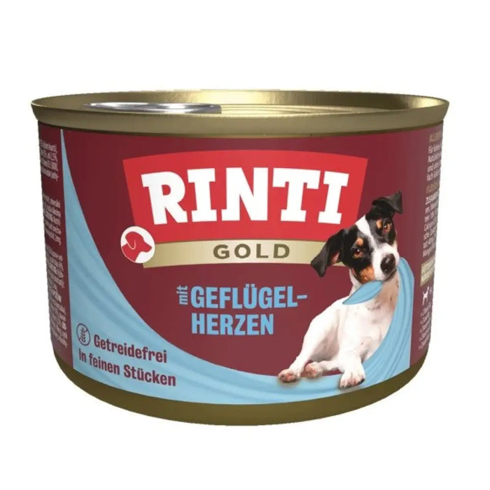 RINTI Gold Poultry hearts - мокра храна за кучета - 185гр