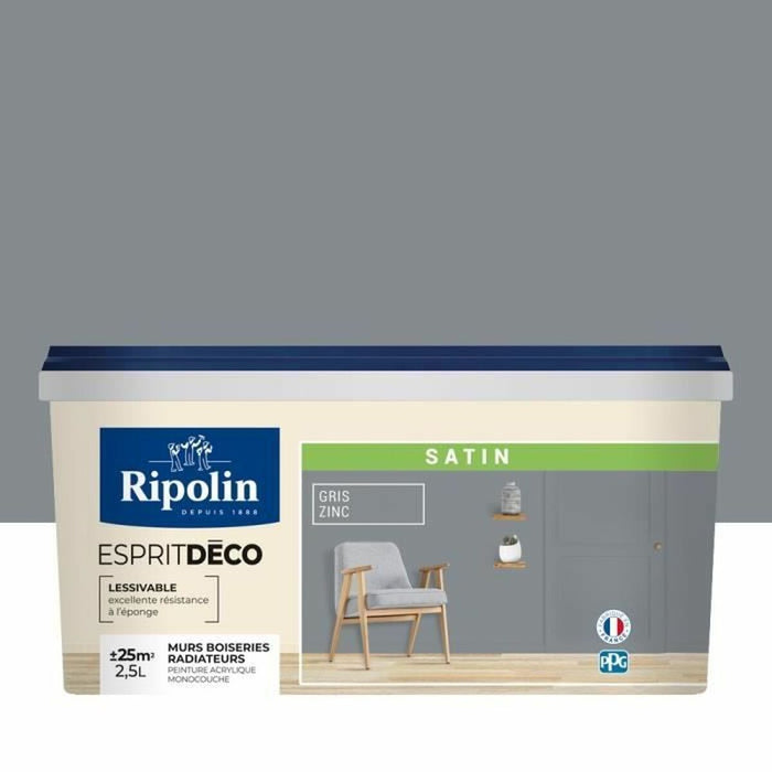 Грундова Боя Ripolin Сив Сатиниран 2,5 L