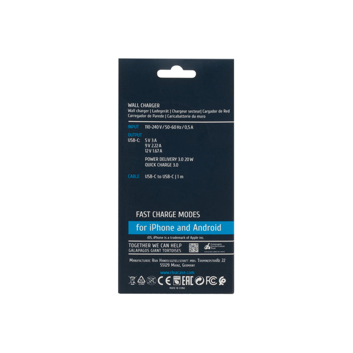 ЗАРЯДНО 220V 20W TYPE-C+КАБЕЛ PS4101 WD4