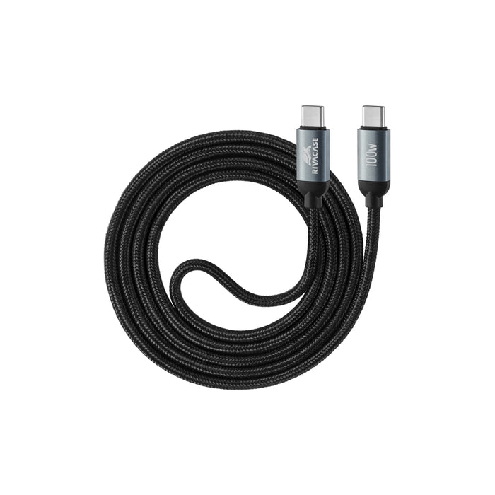 Кабел RIVACASE USB-C 1.2 m 100W PS6115 BK12