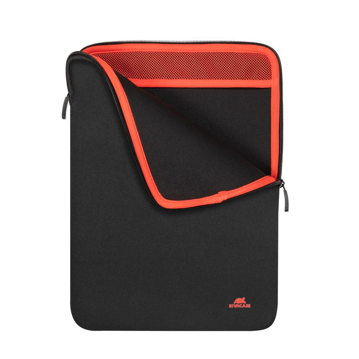 RIVACASE Antishock 5221 MacBook 13 калъф, вертикален, черен, двойни ципове