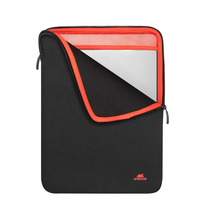 RIVACASE Antishock 5221 MacBook 13 калъф, вертикален, черен, двойни ципове