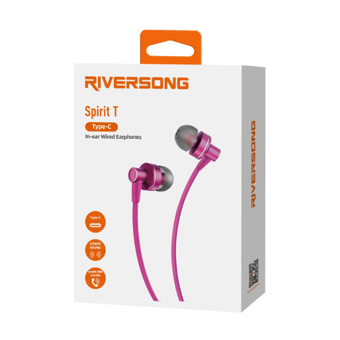 Стерео слушалки RIVERSONG SPIRIT T+ TYPE-C PK