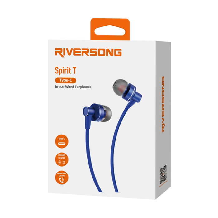 Стерео слушалки RIVERSONG SPIRIT T+ TYPE-C BL