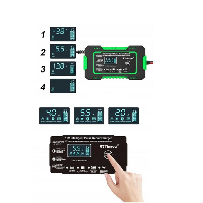 RJ Tianye RJ-C 120501A 12V 6A зарядно за батерии