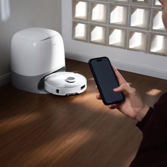 Прахосмукачка робот Roborock Qrevo Curv 5A1, Бяла