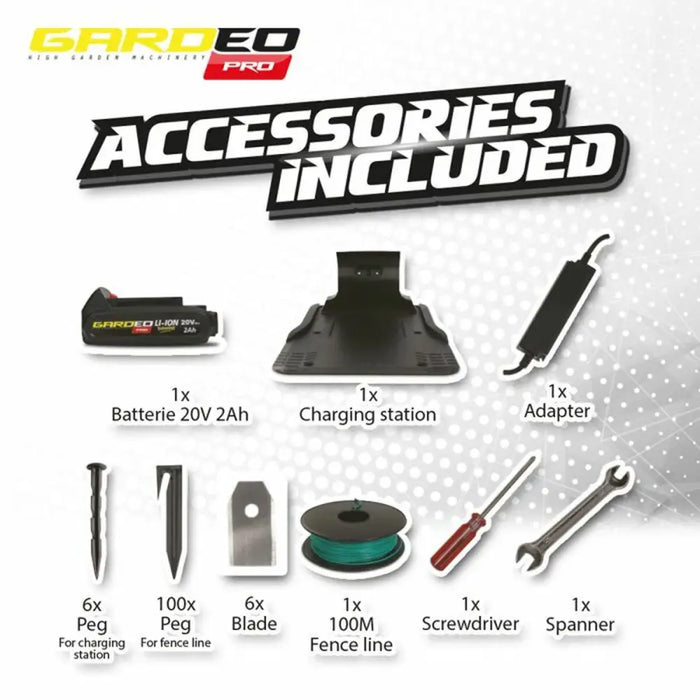 Роботизирана косачка Gardeo GRO20V20WIFI 1000 M² 800 m²