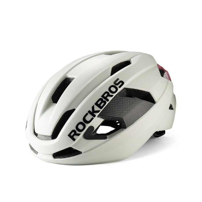 Карбонова велосипедна каска Rockbros LK-15 58-62 см - светло сива