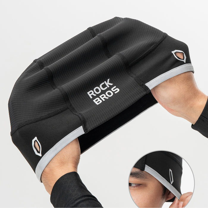 Rockbros M016 Зимна ветроустойчива велосипедна шапка, размер 54-61 см - Черна